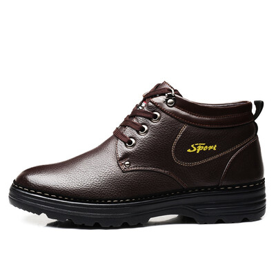 

JUQI Business Men Oxford Genuine Leather Shoes