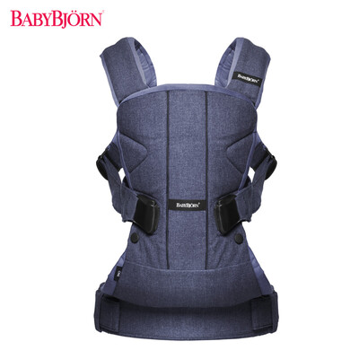 

Swedish BABYBJORN One baby carrier can be used for back newborn newborn cotton blended tannin blue