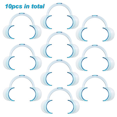 

10pcs C-shape Mouth Opener Dental Cheek Lip Retractor for Mouthguard Challenge Teeth Whitening Tool Blue Middle