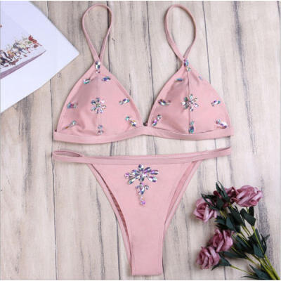 

HOT Women Summer Swimwear Bikini Set Push-up Padded Bra Bathing Suit Swimsuit US