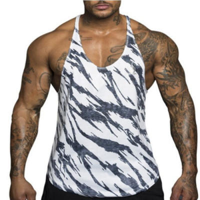 

Mens Gym Muscle Singlet Tank Top Bodybuilding Workout Sport Jogger Fitness Vest