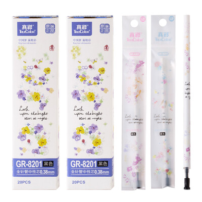 

Истинный цвет (полноцветный) GR-8201 ядро ​​Gel игольчатые цветы полный черный 20 0,38 / Box 2 Box