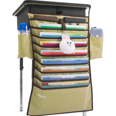 

Excellent&excellent UHOO 6510 students hanging book bag beige 64 43cm desk book racks book legislation