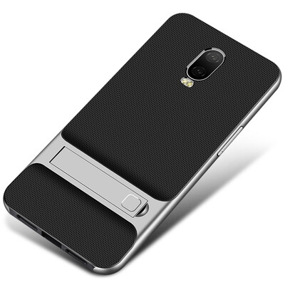 

Goowiiz Phone Case For OnePlus 6T Fashion Slim Shockproof Silicone TPU PC Hard Bracket