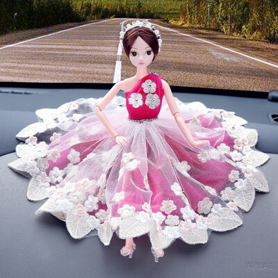 

1Pcs Beautiful Barbie Dolls Sweet decorative doll wedding special handmade Doll car interior display decorations accessories