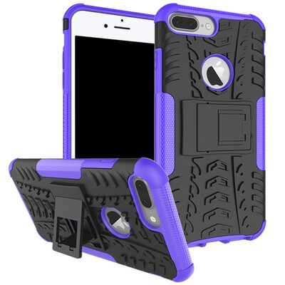 

Fivice iPhone 7 Plus8 Plus Case TPU anti-fall tire pattern back clip bracket phone case