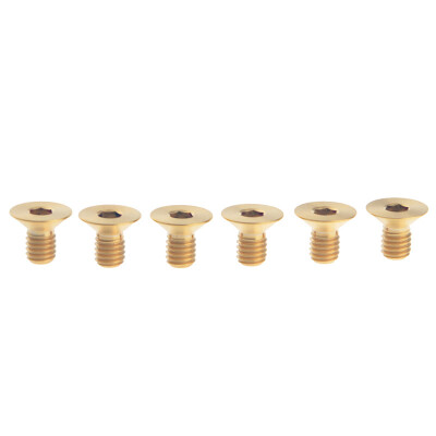 

6Pcs Titanium Ti Gold Rainbow Countersunk M6 x10mm Hexagon Socket Head Bike Screw Bolts