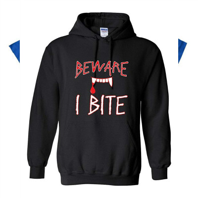 

Beware I Bite Halloween Costume Funny Adult Novelty Adult Halloween T-Shirt