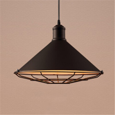 

Baycheer HL487010 1574" Width Industrial 1-Light Pendant with Flared Shade Metal Cage