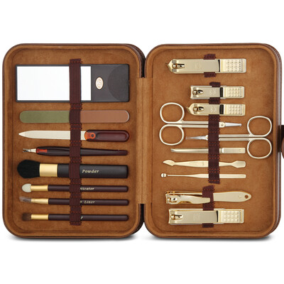 

Jingdong Supermarket 777 Nail Knife Set Nail Clamp Clamp Set 18pcs NTS-2015G Gold Import