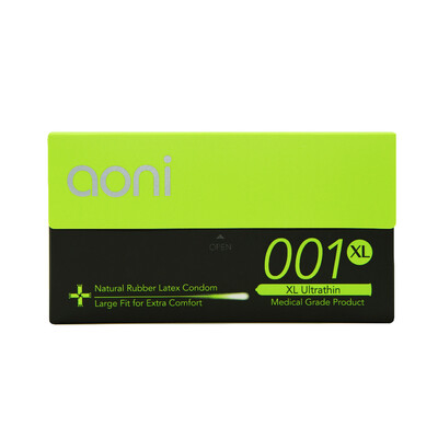 

Aoni Condoms - XL Ultrathin 001 12 PCS - Premium 001 Series - Water Based Lubricant