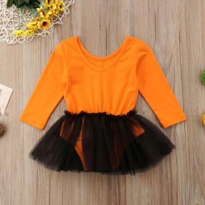 

Newborn Infant Baby Girls Halloween Tutu Romper Bodysuit Jumpsuit Clothes Outfit