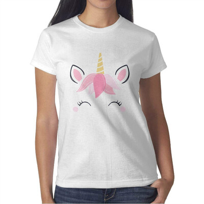 

Womens Funny DIY Unicorn Cotton T-Shirt Short-Sleeve Interesting tee