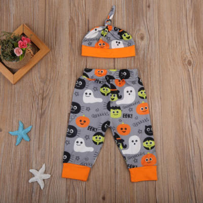 

0-18M Baby Kid Boys Girls Romper Pants Outfit Clothes Halloween Costume 3PCS Set