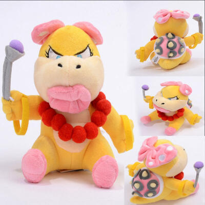 

Super Mario Bros Wendy O Koopa Bowser Koopaling Soft Plush Stuffed Doll 8in