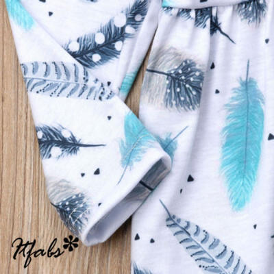 

Toddler Baby Girls Kids Autumn Clothes Long Sleeve Party Feather T-Shirt Dress
