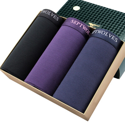 

Jingdong Supermarket seven wolves men&39s underwear blue fine sticky fiber men fat fat pants big yards underwear men&39s flat pants three loaded multi-color 94673-3 5XL
