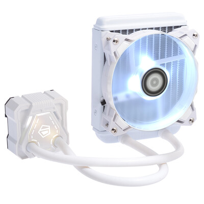 

ID-COOLING ICEKIMO 120W Встроенный охладитель процессора с водяным охлаждением Full Platform Single Row White White Special Edition