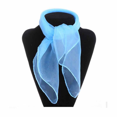 

Vintage Square Sheer 50s Fancy Wrap Neck Tie Super Light Chiffon Neck Scarf Gift