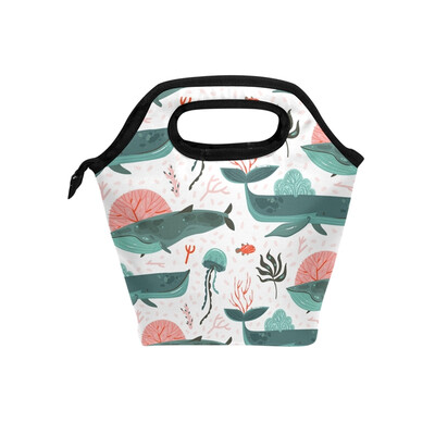 

Lunch Bag Tote Bag Underwater Ocean Bottom Travel Picnic Organizer Lunch Holder Handbags Lunch Bag Box for Office