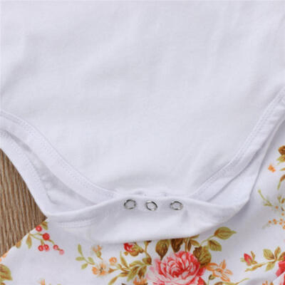 

Newborn Kid Baby Girls Bodysuit Floral Romper Jumpsuit Pants Clothes Outfits Set