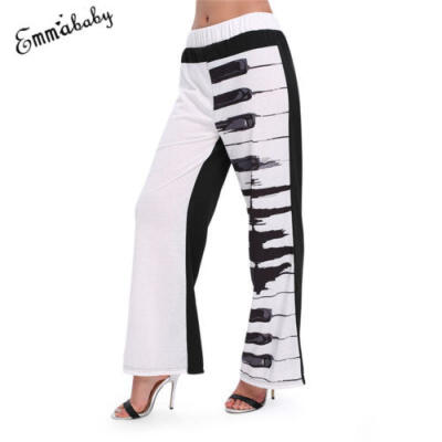 

New Women Lady Elegant Loose High Waist Wide Leg Beach Long Pants Trousers