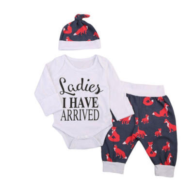 

AU Stock Newborn Baby Boys I Have Arrived Tops Romper Pants Outfits Set Clothes