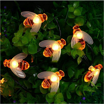

LED solar energy lamp string outdoor courtyard little bee string lamp wedding decoration small colored lamp 1  10 lamp battery w