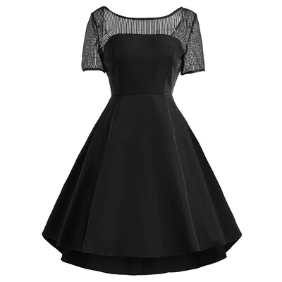 

High Low Mesh Insert Dress