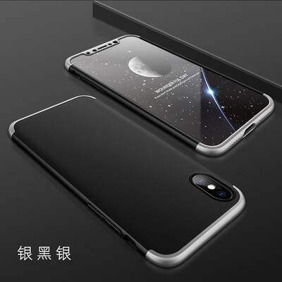 

For iphone XS MAX XR Phone case 3 in 1 Case Ultra Thin Luxury 360 Full Protect hard PC Phone Cover