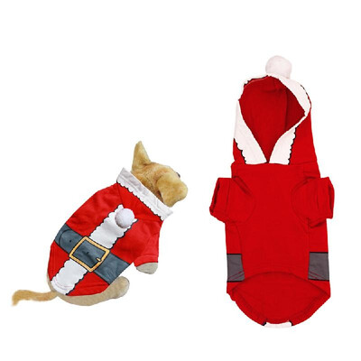 

Pet Dog Clothes Christmas Cloth Costume Dress Cute Cartoon Santa Claus Small Dog Pet T-Shirt Clothing Xmas Apparel