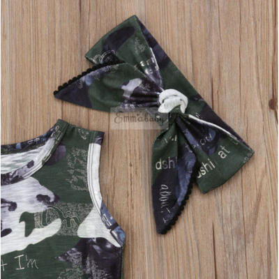 

2pcs Newborn Infant Baby Unisex Clothes RomperHeadband Jumpsuit Sunsuit Outfits