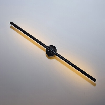 

Baycheer HL488540 Warm Light Wrought Iron Strip Modern Minimalist LED Mirror HeadlightBlack