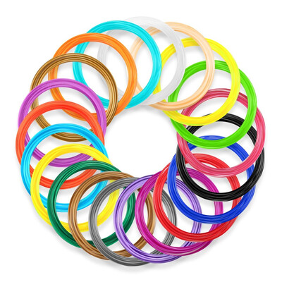 

Ailink 3D Printing Pen 175mm ABS Filament Refills 20 Distinct Colors including 4 Glow in Dark Colors 3281 Feet Each