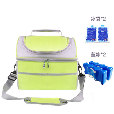 

Youha youha portable multi-function breast milk storage bag ice bag back milk Mummy bag outdoor fresh-keeping bag with blue ice YH-0108 green