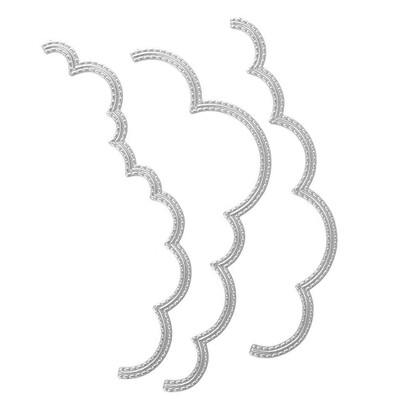 

UpperX 1set 3 Cloud Frame Metal Cutting Dies Stencils for Scrapbooking Album Paper Card Making Craft Die Cutters