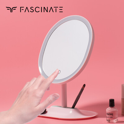 

Fiji color smart mirror smart home HD LED makeup mirror light beauty makeup mirror birthday Valentines Day gift girlfriend creative gift cherry powder