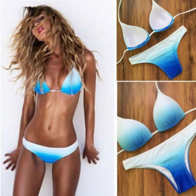 

New Swimsuit Bikini Womens Beachwear Triangle Push-Up Bra Swimwear Set