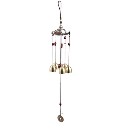 

UpperX 5 Bells Wind Chimes Antirust Bell Outdoor Decorations Lucky Metal Pagoda Best Wishes Home Decoration Windchime