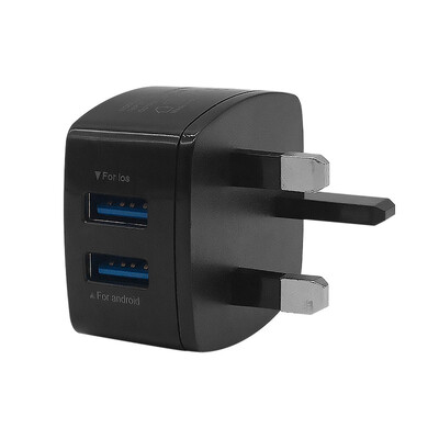 

Mzxtby Universal 2 Port USB UK EU US Plug 3 Pin Wall Charger Adapter 2 USB Ports Travel Charger fast Charging for iPhone for iPad