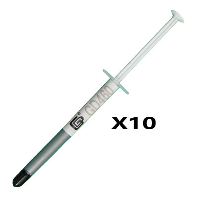 

GD Brand 10 Pieces GD460 Thermal Paste Grease Silicone Heat Sink Compound Silver Net Weight 1 Gram Syringe Packaging For CPU SY1