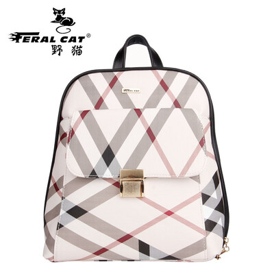 

FERAL CAT The first layer of leather Korean soft leather fashion wild leather backpack
