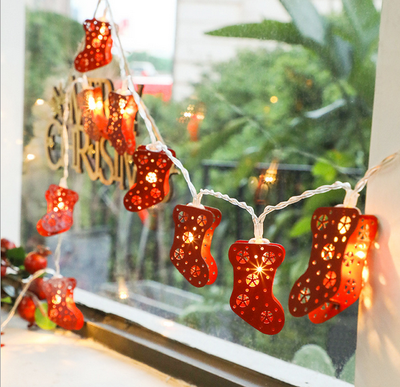 

LED lights string Christmas socks lights battery lights shop layout small colored lights outdoor decorative lamp strings15