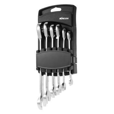 

KKmoon 6pcs 81013141719mm Double-ended Combination Ratchet Spanner Open-ended Wrench Set Car Automotive Repair Hardware Tools