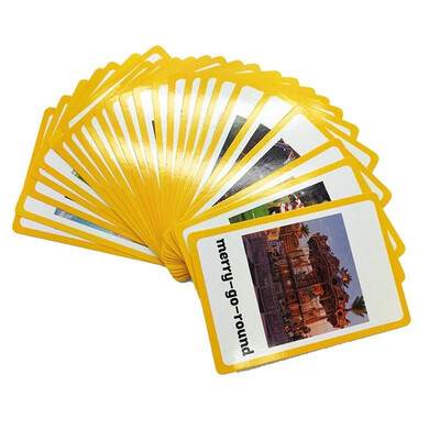

26 pc-ToysPlaygroundSports Flash Cards-English word learning card&pocket size flash card for Preschool children