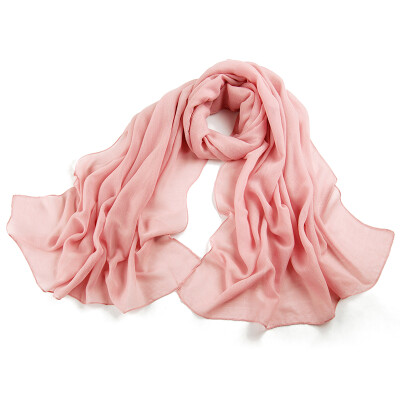 

Jingdong Supermarket] Antarctic (Nanjiren) scarf solid color Korean cotton and linen scarves spring and autumn scar four seasons wild air conditioning shawl watermelon red