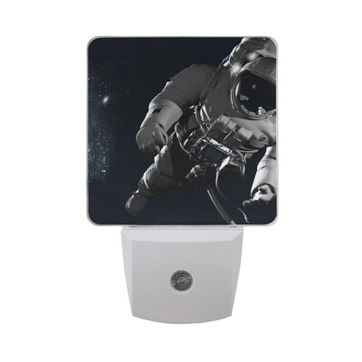 

ALAZA LED Night Light With Smart Dusk To Dawn SensorBeautiful Cat In Outer Space Plug In Night Light