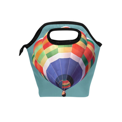 

Lunch Bag Tote Bag Rainbow Hot Air Balloon Travel Picnic Organizer Lunch Holder Handbags Lunch Bag Box for Office