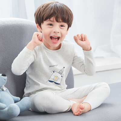 

Xiaomi ecological chain enterprise brand childish childrens combed cotton underwear set soft&comfortable warm breathable super soft smooth boy light gray 150