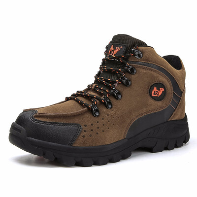 

Men Shoes Winter With Plush Warm Ankle Boots Outdoor Hiking Shoes Wear-resistant Rubber Sole Non-slip Walking Shoes Male Sneakers